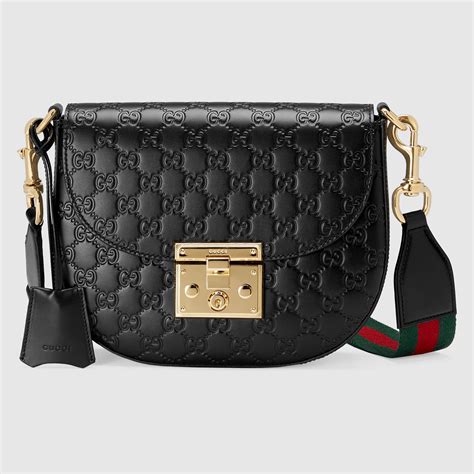 gucci padlock leather shoulder bag|authentic gucci padlock bag.